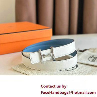 Hermes Mors H belt buckle  &  Reversible leather strap 24 mm 01 2023